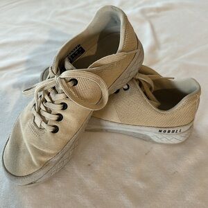 NOBULL Cream Canvas Trainers